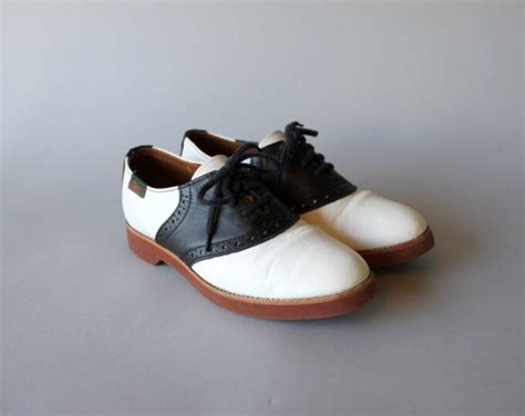 Vintage Saddle Shoes 80s Bass Leather Saddle Shoes 1980s Etsy