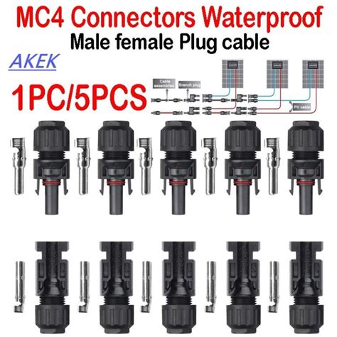 Set Set Mc Connectors Waterproof Male Female Plug Cable Terminals