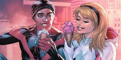 Across The Spider Verse Miles And Gwens Comics Relationship Is Different