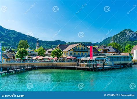 Sankt Gilgen on Wolfgangsee Lake, Austria Editorial Photography - Image ...