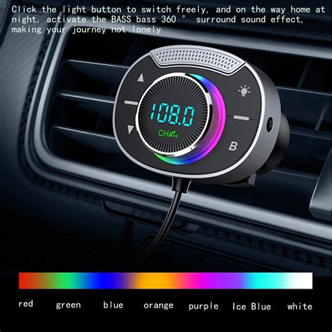 LED Bluetooth 5 3 FM Araba Verici AUX 3 5mm Adapt R MP3 M Zik Alar