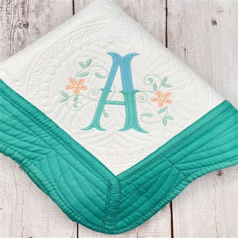 Monogrammed Baby Quilt - Etsy