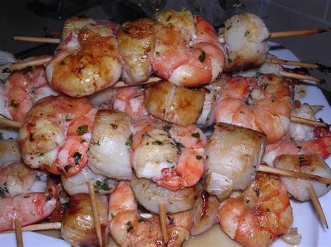 Brochette De St Jacques Et Gambas Un D Lice