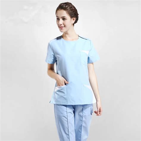 2017 Fashion Design Slim Fit Summer Hospital Medical Scrub Sets Dental