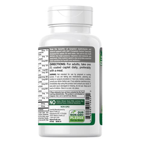 Abc Complete Senior 50 Multivitamin Mineral Supplement