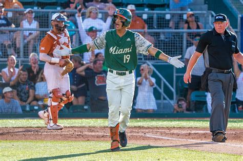 Nine Run Inning From Texas Eliminates Hurricanes Baseball From Ncaa