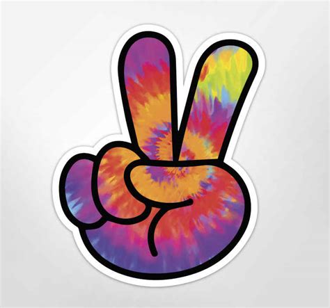 Peace Finger Sign Motorcycle Decal Tenstickers