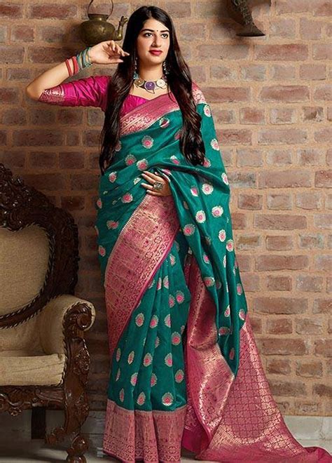 Exclusive Pure Banarasi Silk Saree Etsy