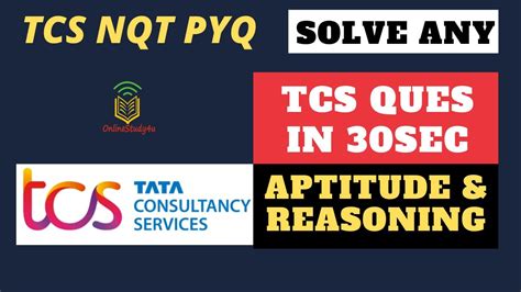 Tcs Nqt Sample Questions Solved Second To Solve Any Question Of