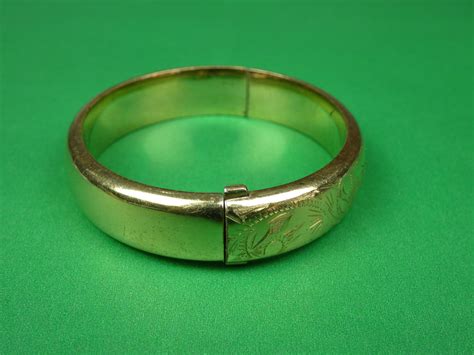 Vintage Victorian Style Excalibur Ct Rolled Gold Bangle Bracelet