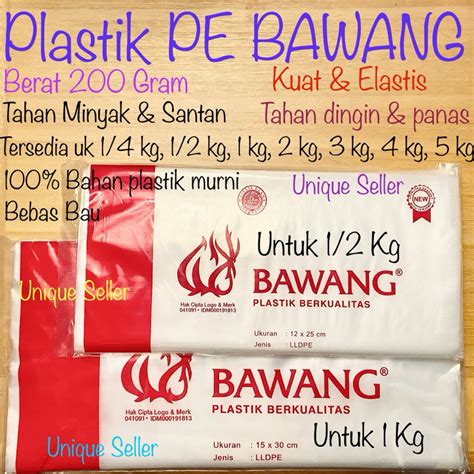 Jual Plastik Pe Bawang Tebal Uk X Kg X Kg X