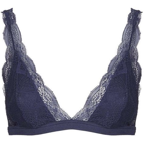 Topshop Jersey Lace Triangle Bra 18 Liked On Polyvore Featuring