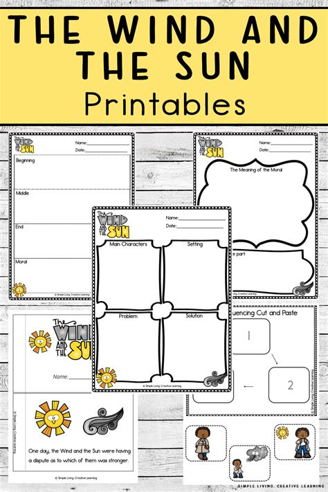 Aesop S Fables The Wind And The Sun Printables Simple Living