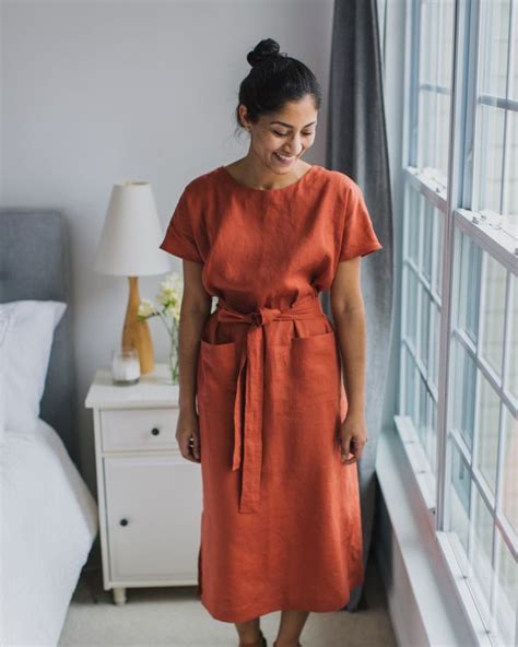 Wiksten Linen Dress Pattern Shift Dress Pattern Top Sewing Pattern