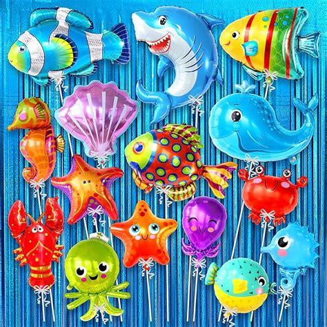 Amazon Katchon Fish Balloons For Under The Sea Decorations Pack