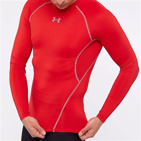 Mens Base Layer Under Armour Hg Ls Compression Top Redsteel 1257471 600