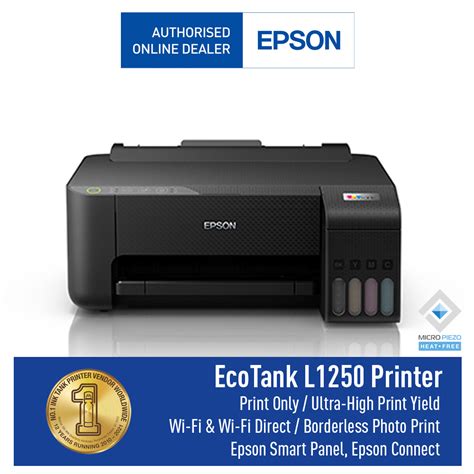 Jual Epson Printer Ecotank L1250 Print Only Wifi A4 Shopee Indonesia