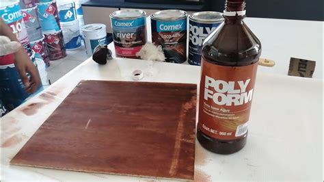 Aplicando Tinta Para Madera Base Agua De Poliform Youtube