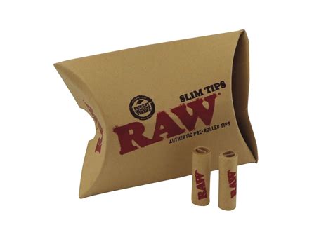 Raw Slim Pre Rolled Tips Box Of 21 Tips Headstash Bcn