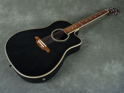 Aria Amb 35 Electro Acoustic Guitar Black 2nd Hand Rich Tone Music