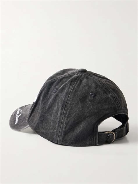 Acne Studios Carliy Tourist Logo Embroidered Cotton Twill Baseball Cap