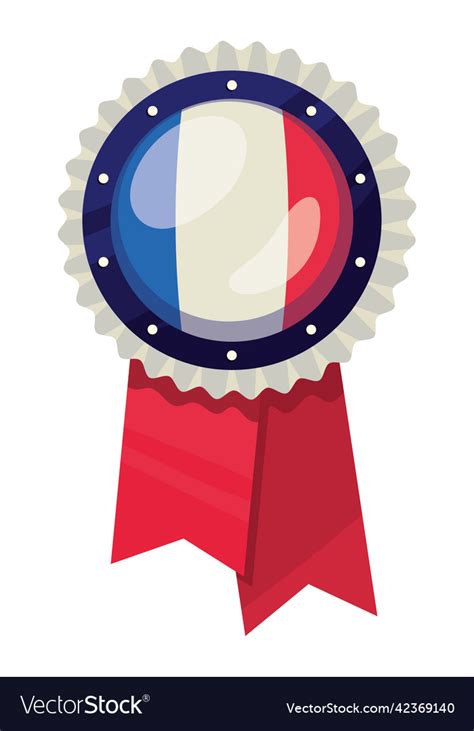 France Flag Rosette Royalty Free Vector Image Vectorstock