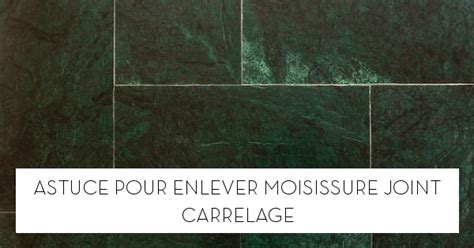 Astuce Pour Enlever Moisissure Joint Carrelage Le Blog StarOfService