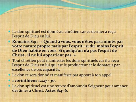 Ppt Les Dons Spirituels Definitions Et Categories Powerpoint