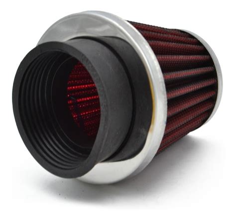 Filtro De Aire Alto Flujo Universal Motos 48mm Cilindro Rojo MercadoLibre