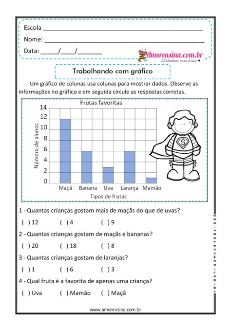 Atividades Educativas De Matem Tica Pesquisa De Dados E Gr Ficos Ano