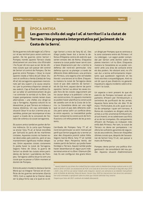 Pdf Les Guerres Civils Del Segle I Ac Al Territori I A La Ciutat De