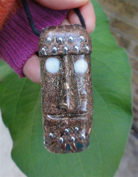 Orgone Moai Man Tiki Necklace 1 Etsy