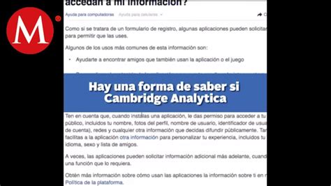 Cómo Saber Si Cambridge Analytica Tuvo Tus Datos De Facebook Youtube