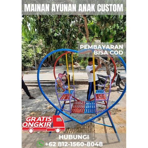 perajin mainan ayunan custom  mainan playground  batuwarno