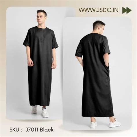 Cotton Black Edition Premium Luxury Wear Saudi Style Men Thobes Jubba