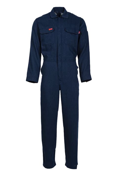 Tccf Dn Deluxe Coverall Made With Oz Tecasafe One Denim Navy