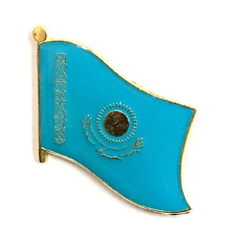 Kazakhstan World Flag Lapel Pin Country Flag Brooches World Flag Pins