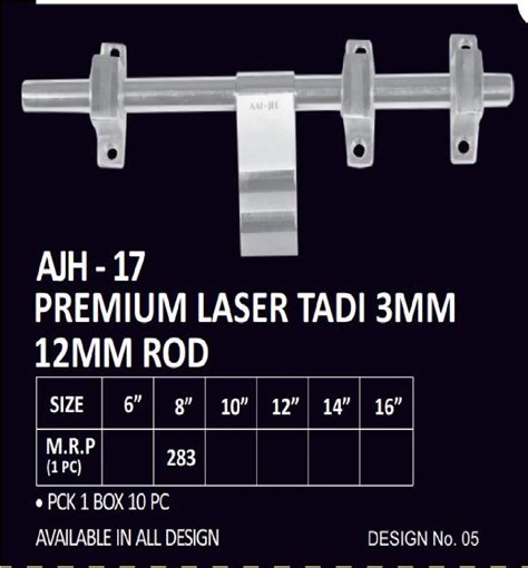 Stainless Steel Door Fitting Premium Laser Tadi Mm Mm Rod At Rs