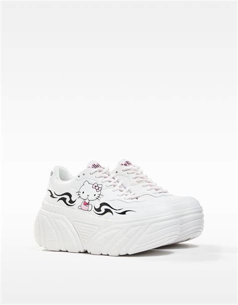 Hello Kitty Platform Sneakers Trainers Woman Bershka In 2022