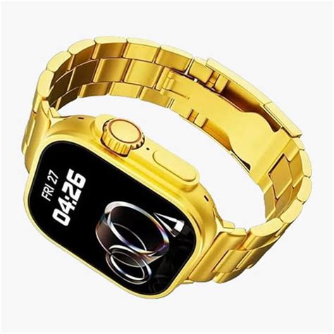 K Ultra Gold Smart Watch Hd Amoled Display Charge Store