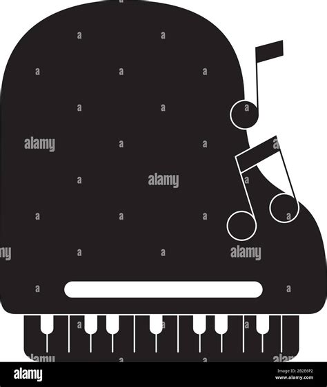 Piano Instrument Notes Musical Melody Sound Music Vector Illustration