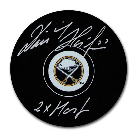 Dominik Hasek Autographed Buffalo Sabres Puck W 2X HART Inscription