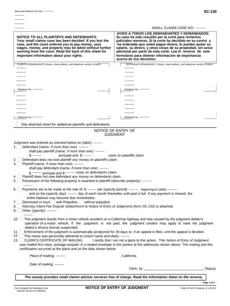 Notice Of Entry Of Judgment Fill Out And Sign Online Dochub