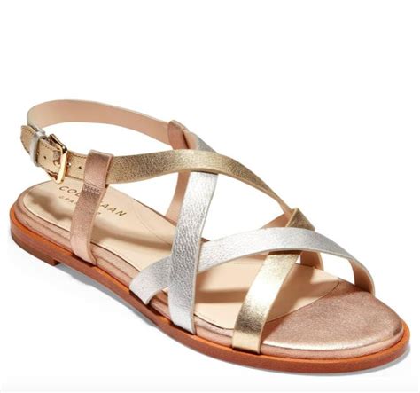 Gold Leather Smooth Leather Strappy Sandals Cole Haan Womens Sandals Nordstrom My Style