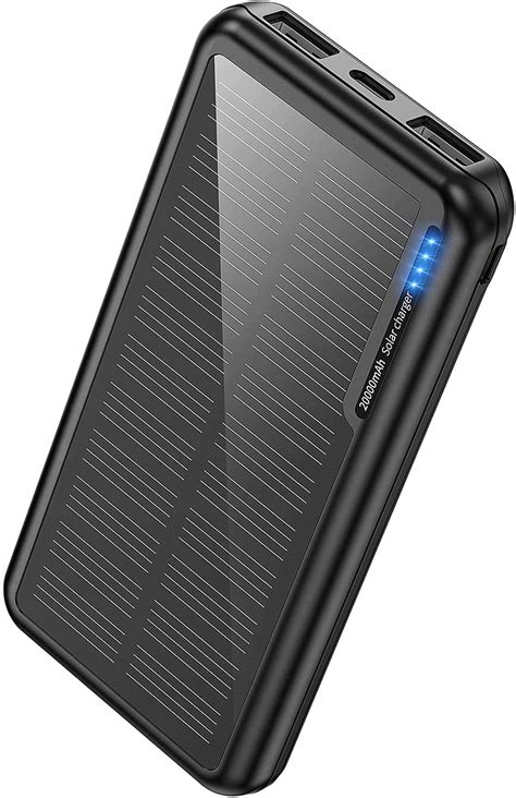 Duży powerbank 20000mAh z panelem solarnym USB C Sklep Opinie Cena