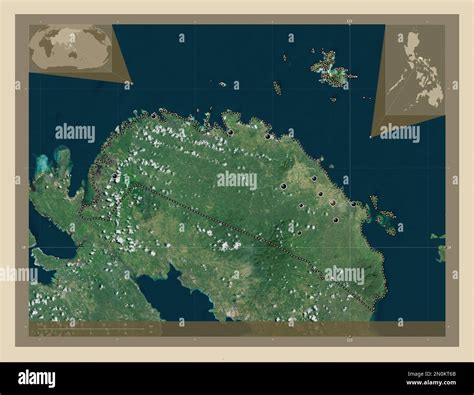 Camarines Norte Province Of Philippines High Resolution Satellite Map Locations Of Major