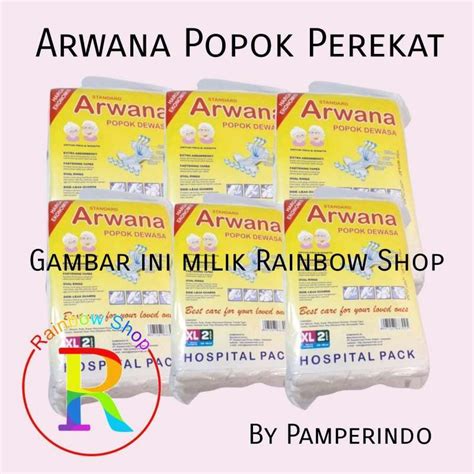 Jual Arwana Popok Perekat Popok Dewasa Diapers Orang Tua Adult Isi M