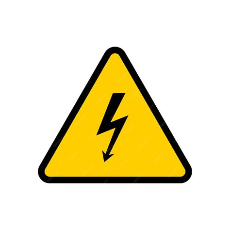 Premium Vector Vector High Voltage Attention Sign Isolated On White