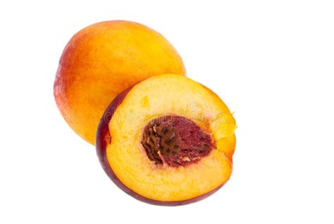 Peach Fruits Isolated Stock Image Image Of Single Macro 265411025