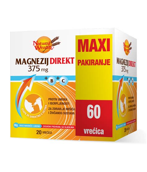 Magnezij Direkt 375 Mg B C MAXI Pakiranje